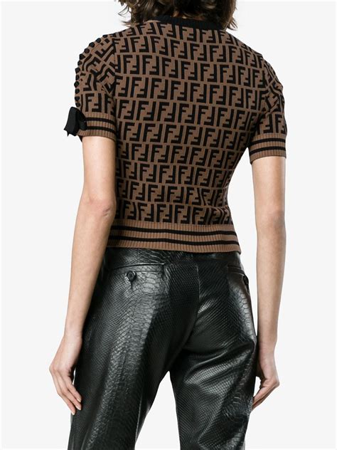 fendi brown top|Tops & Shirts for Woman .